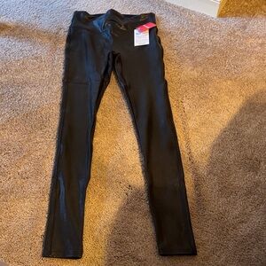 SPANX Black Faux Leather Leggings